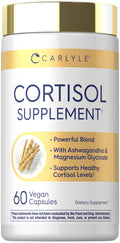 Carlyle Cortisol Supplement | 60 Vegan Capsules | Ashwagandha & Magnesium Complex | Non-GMO, Gluten Free CarlyleBuy Supplements Australia