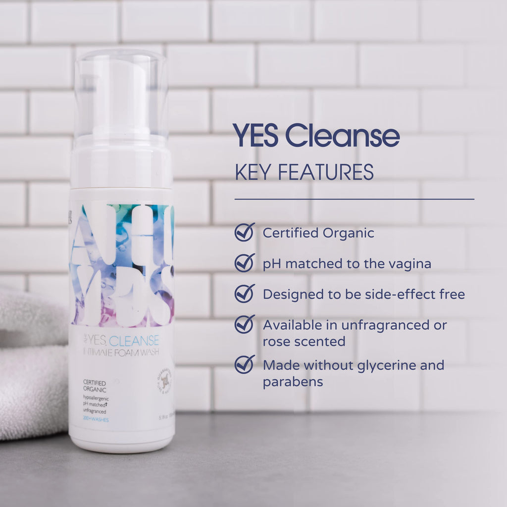 AH! YES CLEANSE Gentle, Organic Foaming Feminine Wash- Unfragranced, pH Matched Vaginal Wash AH! YESBuy Supplements Australia