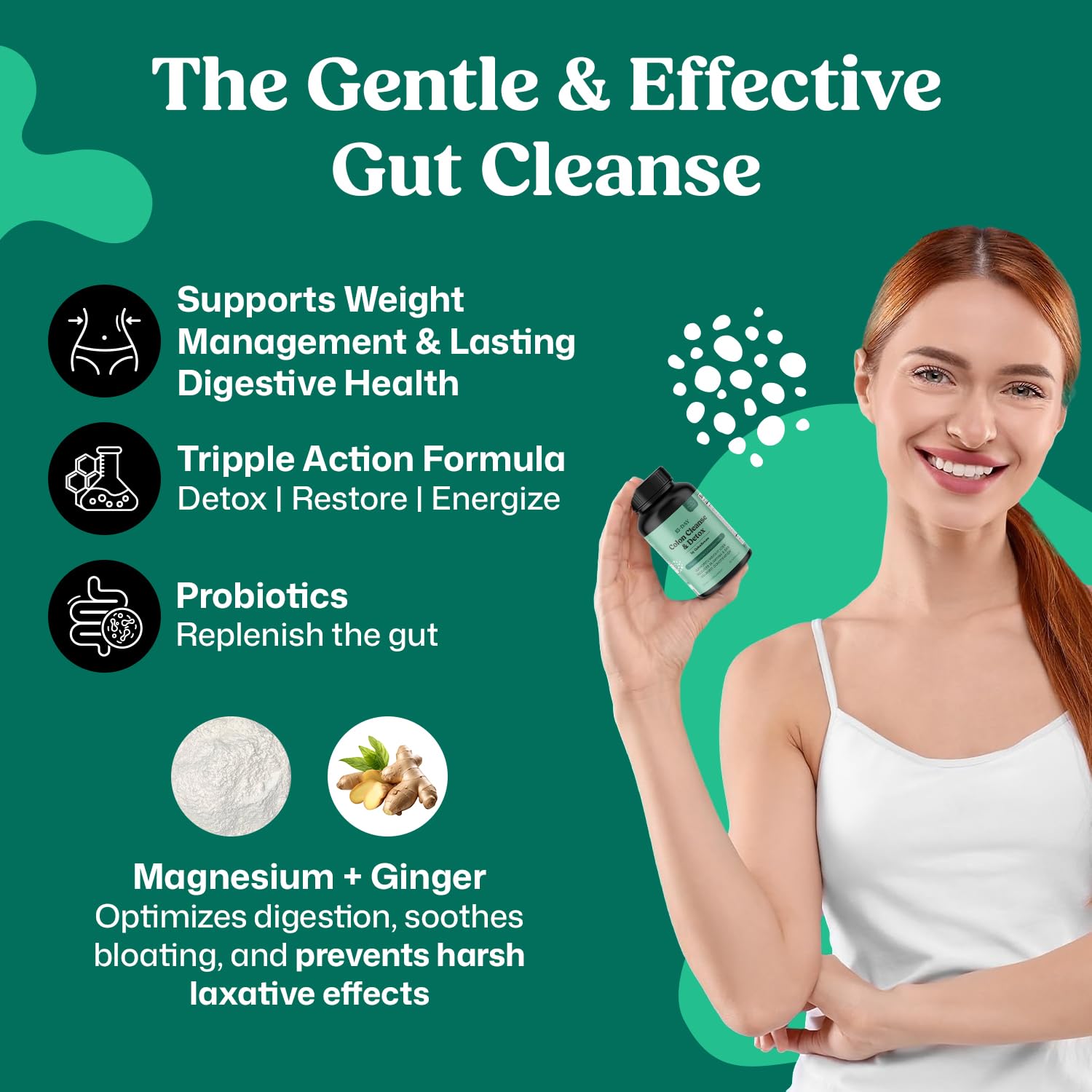 ColonBroom 15 Day GLP-1 Colon Cleanse & Detox Cleanse for Weight Management with Probiotics & Magnesium | Reduce Bloating & Boost Metabolism & Digestion - Effective Gut Cleanser Detox for Women & Men ColonBroomBuy Supplements Australia