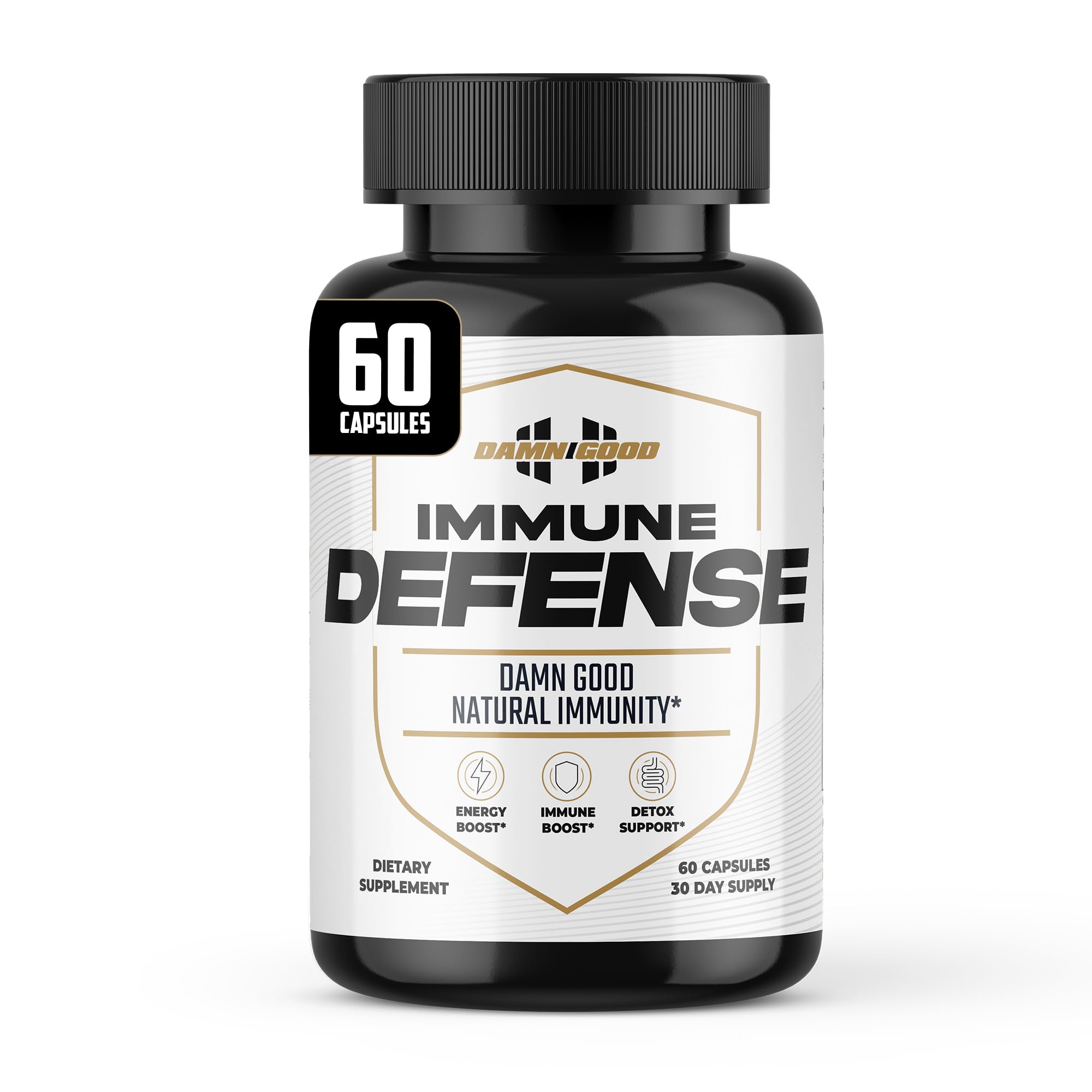 DAMN GOOD The Hodge Twins Immune Defense Supplement (60 Capsules) – Sea Moss Blend Capsules for Everyday Balance, Digestive Support, and Whole-Body Wellness with Vitamins, Minerals, and Botanicals DAMN GOODBuy Supplements Australia