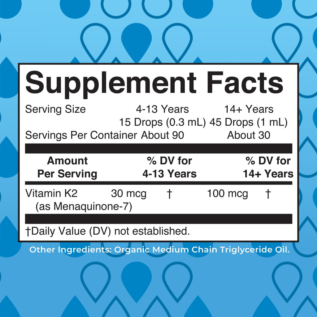 MaryRuth’s USDA Organic Vitamin K2 MK7 Liquid Drops for Adults & Kids | Sourced from Natto | Menaquinone- 7 | Vegan K2 Vitamin for Bone Health & Calcium Absorption | 1oz | Up to 90 Servings MARYRUTH'SBuy Supplements Australia