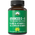 Peak Performance Advanced Vitamin D 10000 IU with All 3 Types of Vitamin K - 10,000 Vitamin D3 and Vitamin K2, K1, MK-7 (MK7), MK4 Capsules Supplement - 60 Small and Easy to Swallow Pills Peak PerformanceBuy Supplements Australia