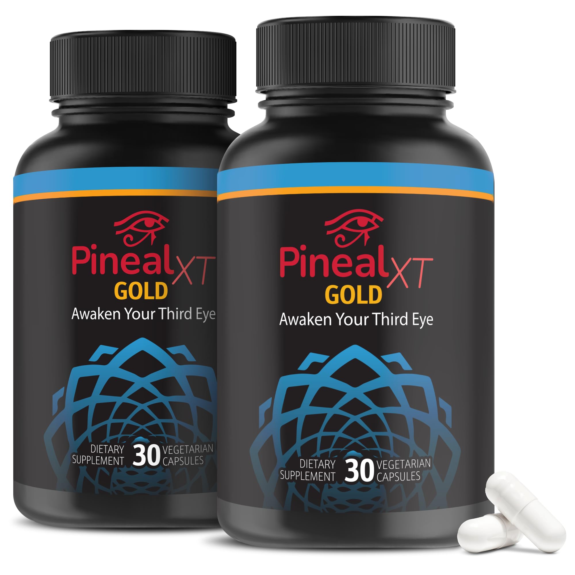 Nutraville Pineal XT Gold - Pineal Gland Supplement - Third Eye Awakening - Focus and Memory Supplement for Brain - 7 Powerful Ingredients Decalcify, Detox, and Activate Your Pineal Gland, 2 Pack NutravilleBuy Supplements Australia
