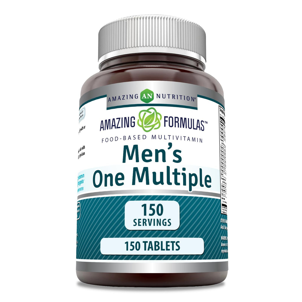 Amazing Formulas Men's One Multivitamin Supplement | Food Based | 150 Tablets | Perfect Blend of Vitamins, Minerals & Probiotics | Non-GMO | Gluten-Free | Made in USA Amazing NutritionBuy Supplements Australia