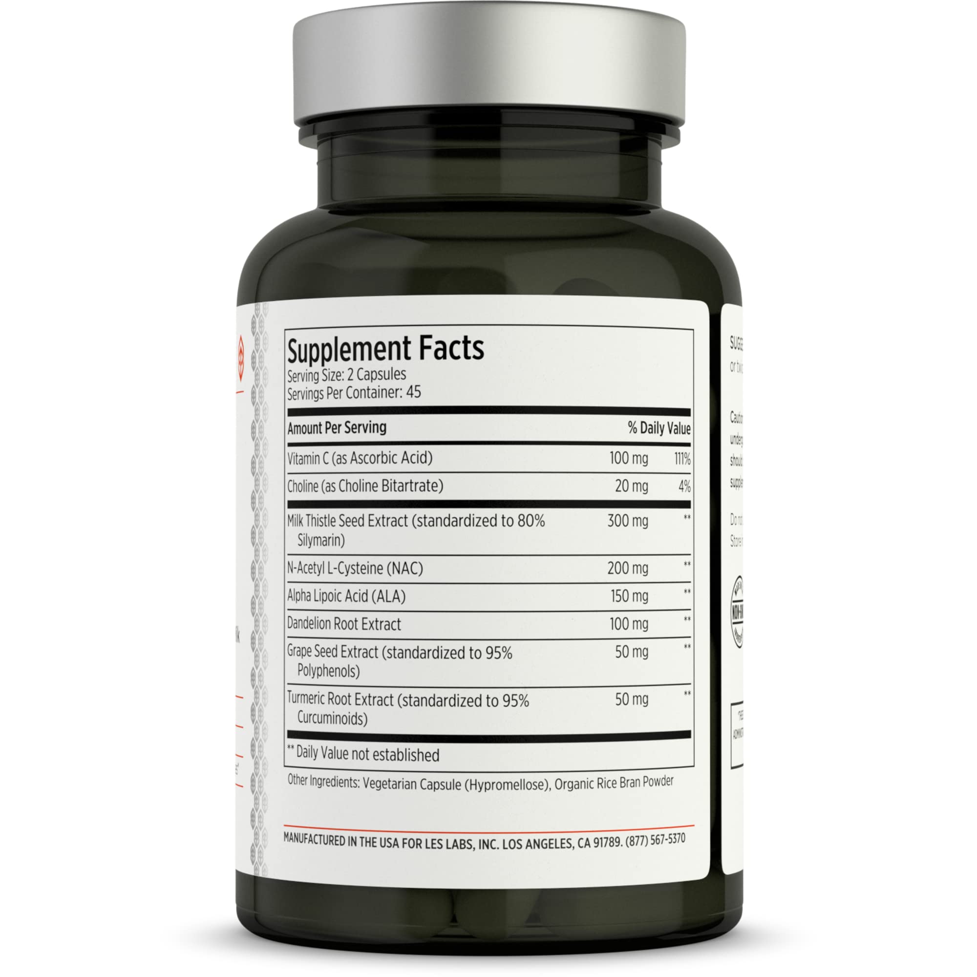 LES Labs Liver Support – Promotes Healthy Liver Function, Glutathione Production & Detoxification – Milk Thistle, NAC, ALA & Dandelion Extracts – Non-GMO Supplement – 90 Capsules LES Labs buy supplements Au