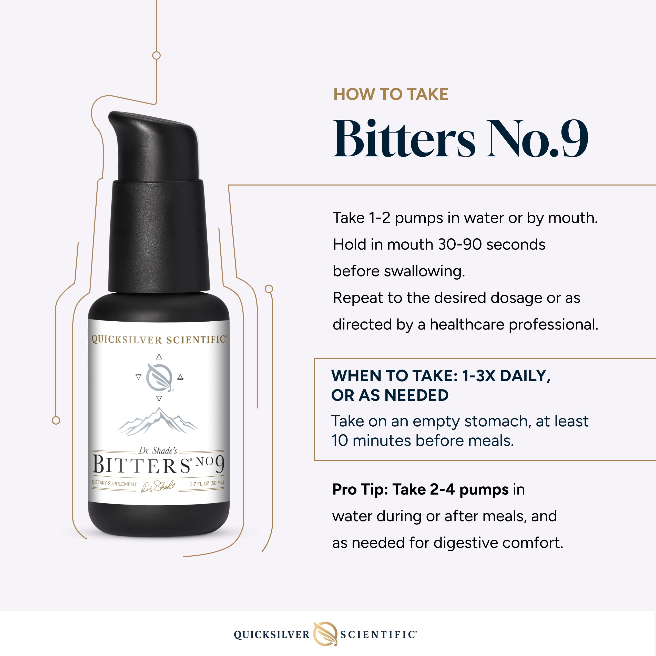 Quicksilver Scientific Dr. Shade's Bitters No. 9 - for Digestion - Fast Acting Liposomal Digestive Bitters with Milk Thistle, Burdock Root & Juniper Essential Oil - Digestive Support (50ml) Quicksilver ScientificBuy Supplements Australia