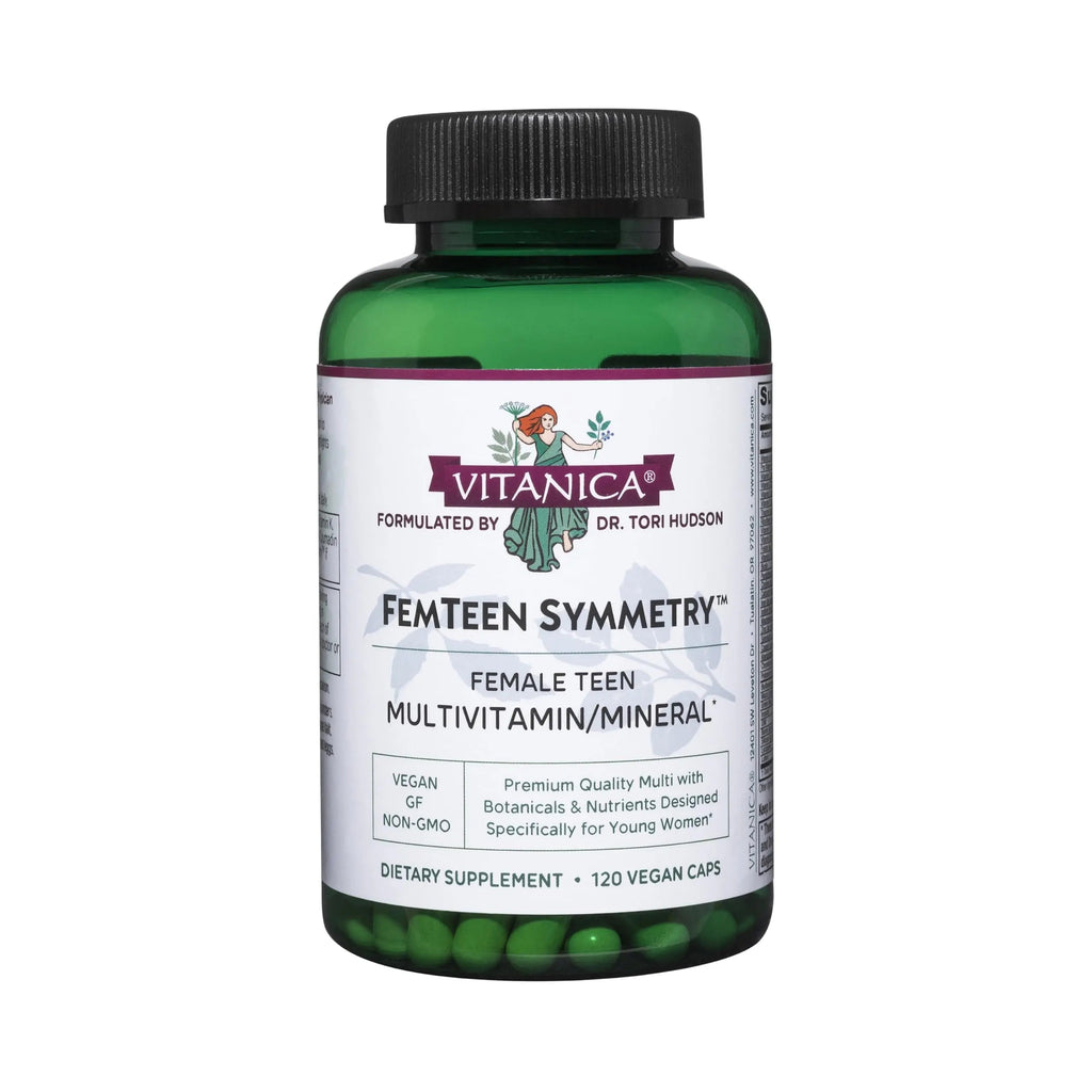 Vitanica FemTeen Symmetry, Vitamins for Teens Daily Multivitamin, Vegan, 120 Capsules VitanicaBuy Supplements Australia