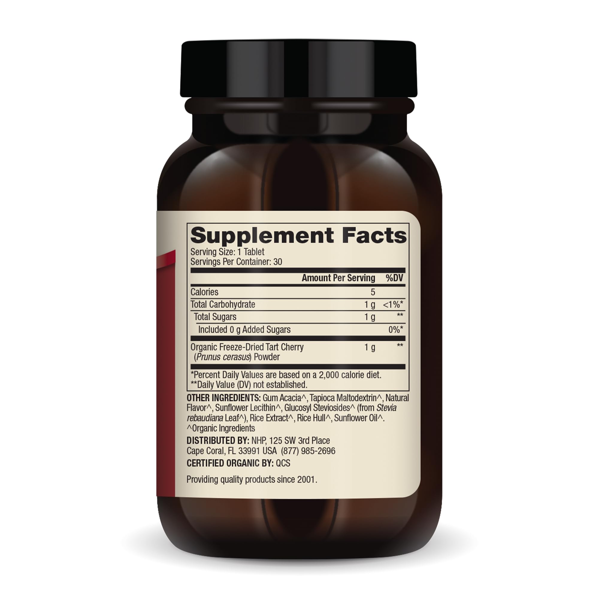 Dr. Mercola Organic Chewable Tart Cherry - Antioxidant Support - Made from Whole-Fruit Montmorency Cherries - USDA Organic - Stevia Sweetened - 30 Tablets Dr. MercolaBuy Supplements Australia