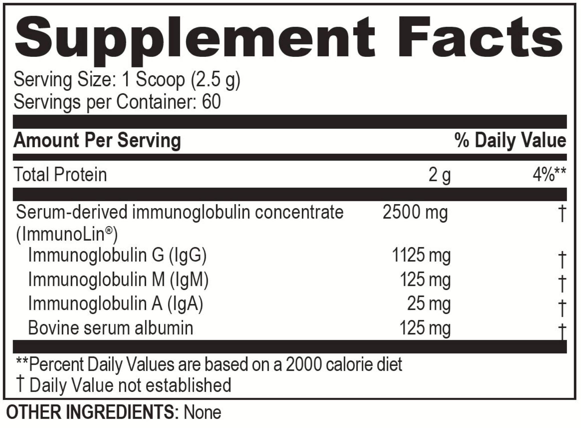 Brain Basics Ultra Pure IgG Supplement - Dairy-Free Supplement IgG-Immunolin Powder, Blended Vitamin & Mineral Supplements, 150g, 60 Servings Brain BeanBuy Supplements Australia
