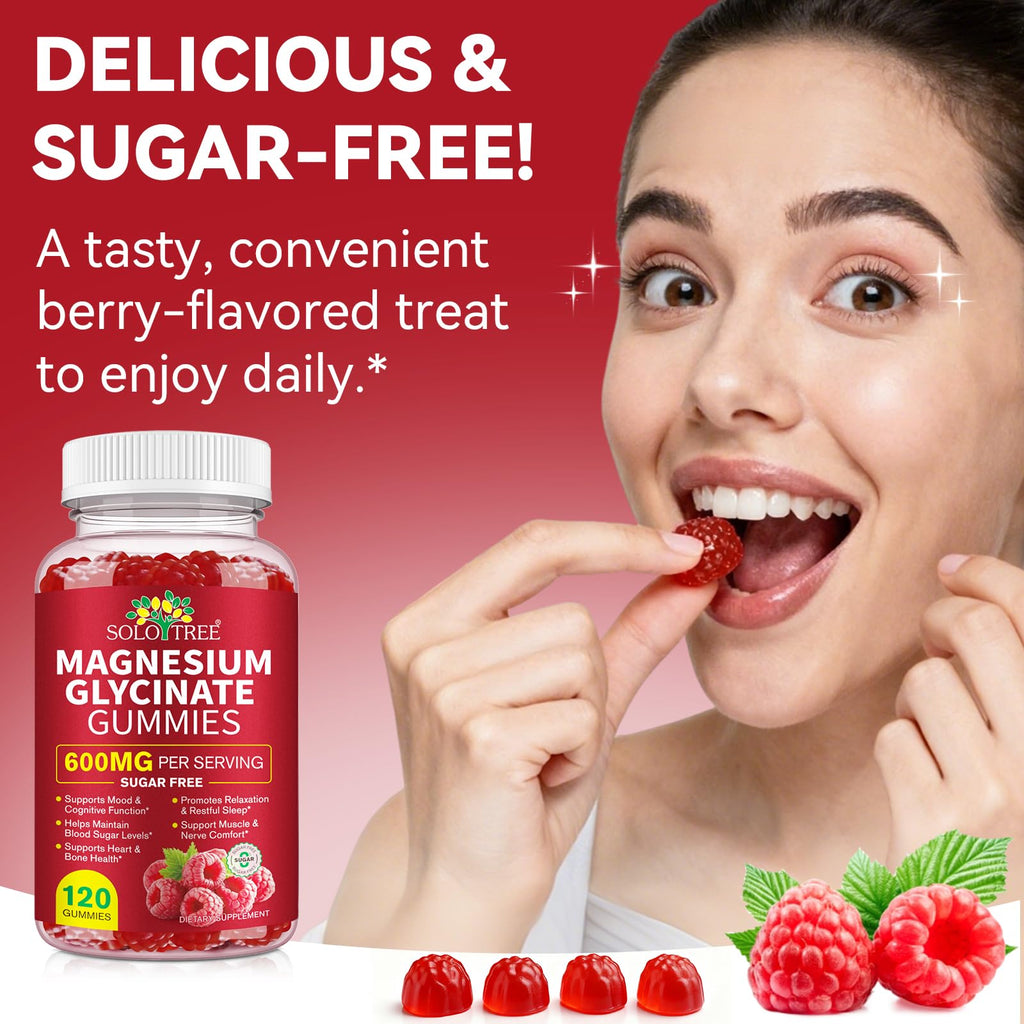 120 Count Magnesium Glycinate Gummies with L-Threonate（600mg Per Serving）,High Absorption Sugar Free Magnesium Potassium Supplement for Relaxation, Stress Relief, and Sleep Support for Adults & Kids WOJBALMNBuy Supplements Australia