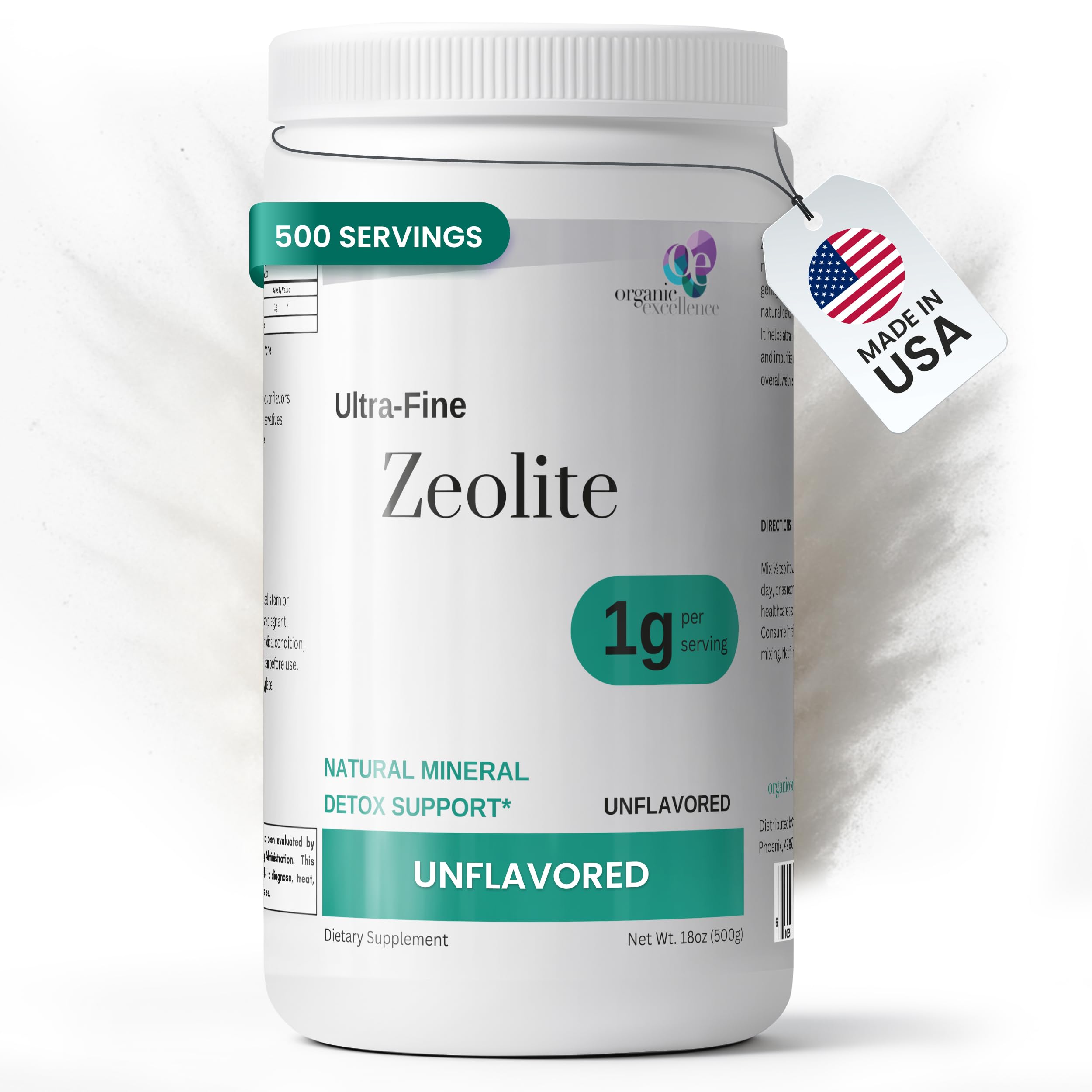 Organic Excellence Zeolite Clinoptilolite Powder – Pure Micronized Mineral Supplement – Supports Gut Health, Cleansing Support & Internal Balance – Non-GMO, Vegan – 500 Servings Organic ExcellenceBuy Supplements Australia