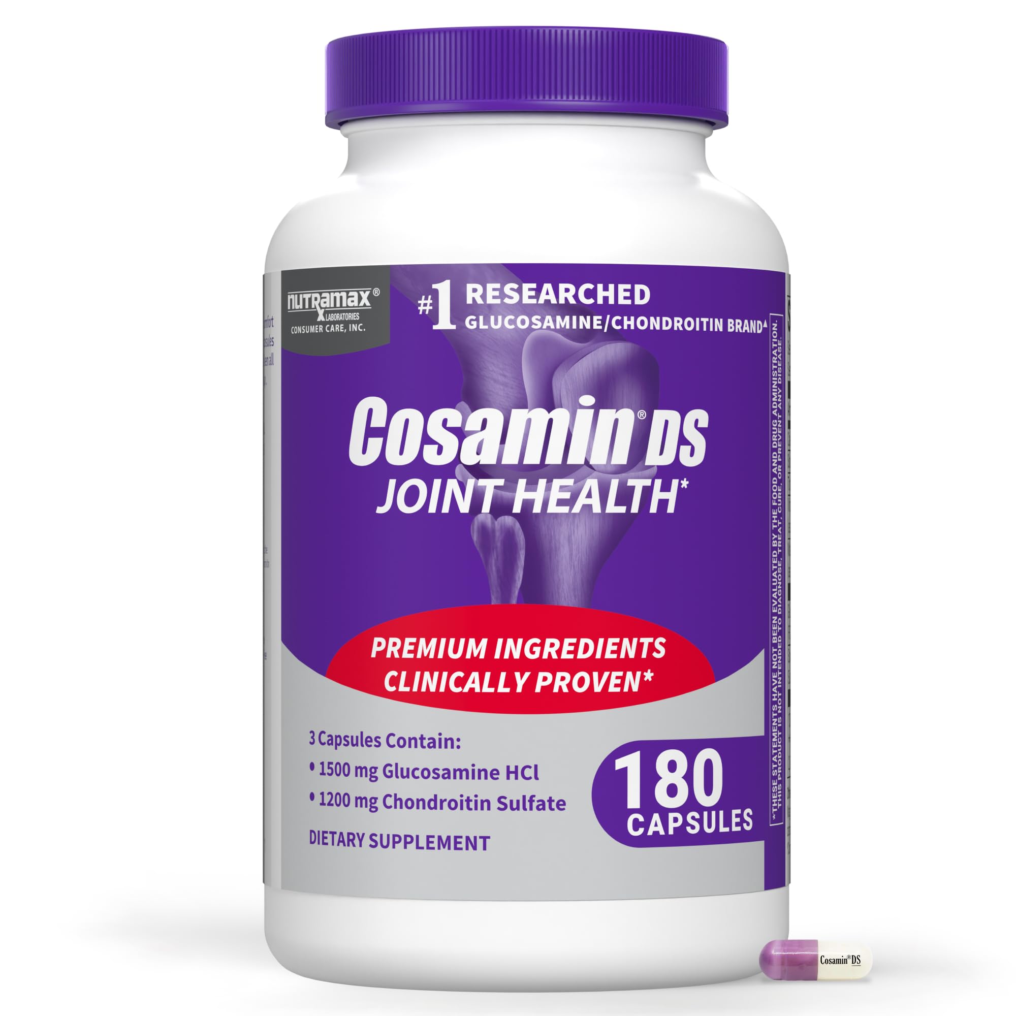 Nutramax Laboratories Cosamin® DS Joint Health Supplement with Glucosamine & Chondroitin for Adult Men & Women, Joint Supplement, 180 Capsules Nutramax LaboratoriesBuy Supplements Australia