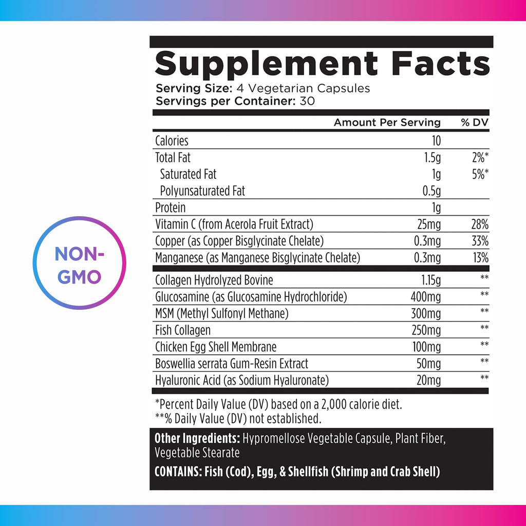 Livingood Daily Collagen + Joint Support, Grass Fed Multi Collagen Peptides I III V X with Hyaluronic Acid, Joint Support Supplement for Women & Men, Hair Skin Nails, Keto & Gluten Free, 120 Capsules Livingood DailyBuy Supplements Australia