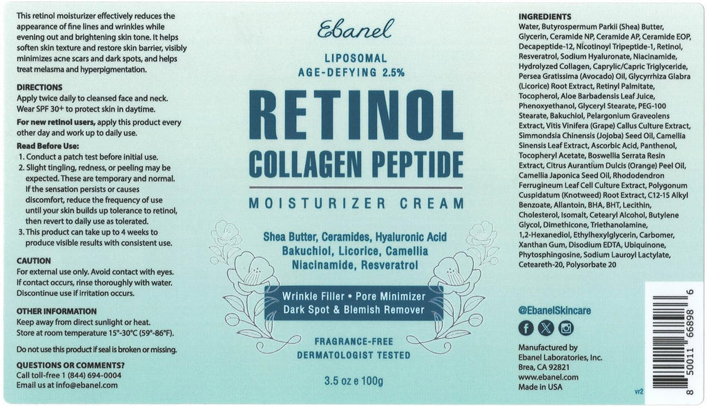 Ebanel Anti Aging Skincare Bundle of Retinol Moisturizer Cream with Collagen and Hyaluronic Acid Serum, Reduces Wrinkles, Hydrates, Firm and Smooth Skin Ebanel buy supplements Au