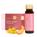 Happy Aging Marine Collagen Peptides Glow Shot 10,000mg - Liquid Collagen for Women with Liposomal Delivery - Promotes Skin Hydration, Elasticity & Radiance - Supports Hair & Nails, 10 Shots Happy AgingBuy Supplements Australia