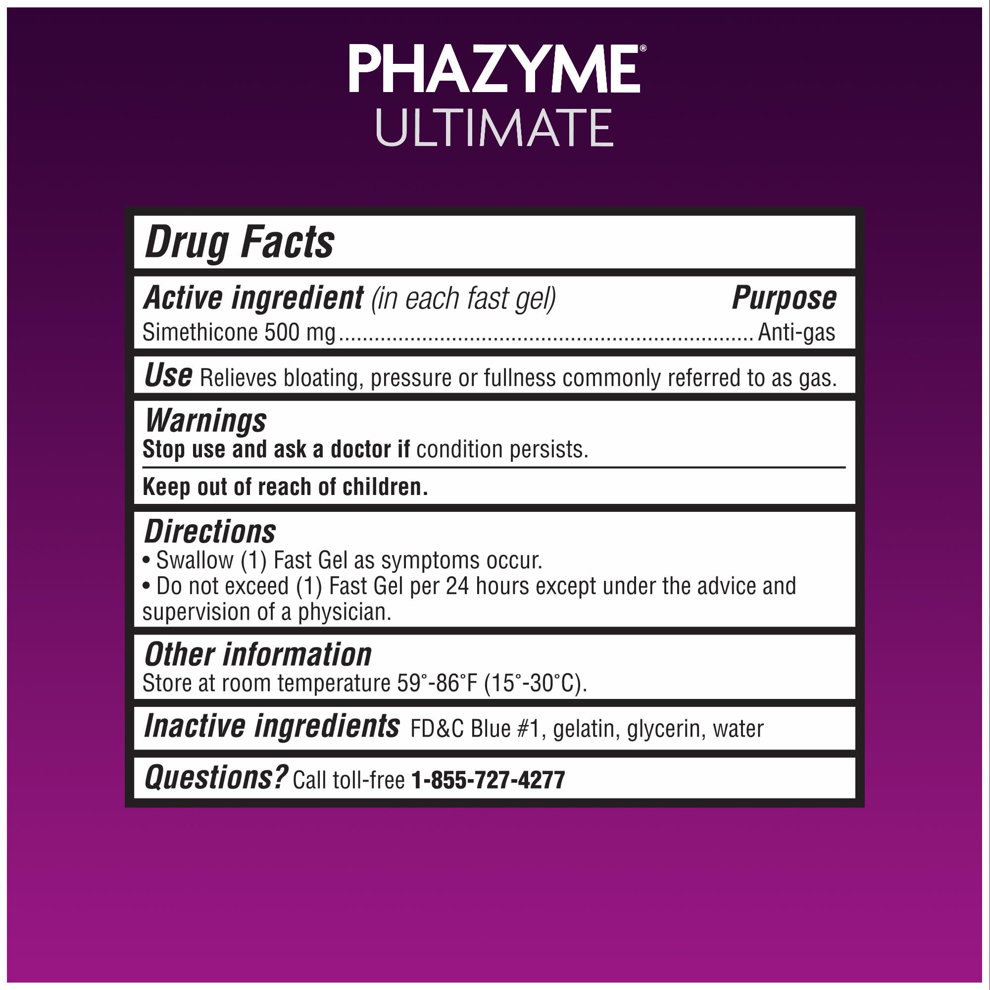 Phazyme Ultimate Strength Anti-Gas 500 mg Simethicone Gas Relief for Adults, Fast Gels Quickly Ease Bloating, Pressure and Discomfort, 20 Count Phazyme buy supplements Au