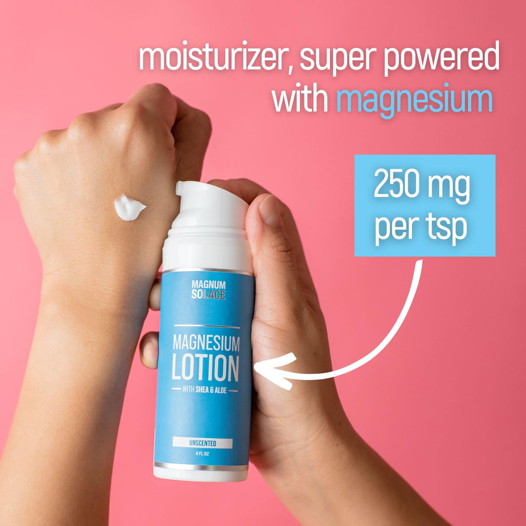 Magnum Solace Magnesium Lotion with Aloe & Shea – Apply to Legs – Alternative to Topical Magnesium Cream Magnum SolaceBuy Supplements Australia