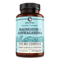 Magnesium Ashwagandha | Calming Magnesium Supplement for Adults | Relax, Rest