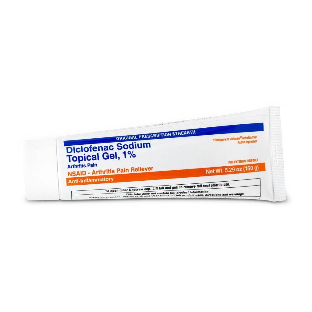 Amazon Basic Care Diclofenac Sodium Topical Gel, 1% (NSAID), Arthritis Pain Reliever for Hand, Wrist, Elbow, Foot, Ankle and Knee Pain Relief, 5.29 oz (150 grams) (Packaging may vary) Amazon Basic CareBuy Supplements Australia