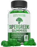 Atlantis Nutrition Supergreens Gummies - Daily Green Superfoods Supplement with Spinach, Broccoli, Moringa, Beet Root, Celery, Green Tea, & Acai for Immunity Support - Natural Raspberry Flavor, 60 cnt Atlantis NutritionBuy Supplements Australia