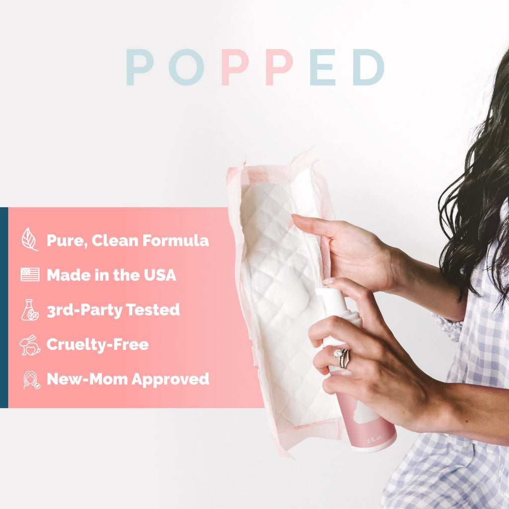 POPPED Witch Hazel Foam with Aloe (5 fl oz) | Perineal Healing Foam for Postpartum Care | Relieves Pain, Hemorrhoids, and Swelling After Birth | Postpartum Essential POPPEDBuy Supplements Australia