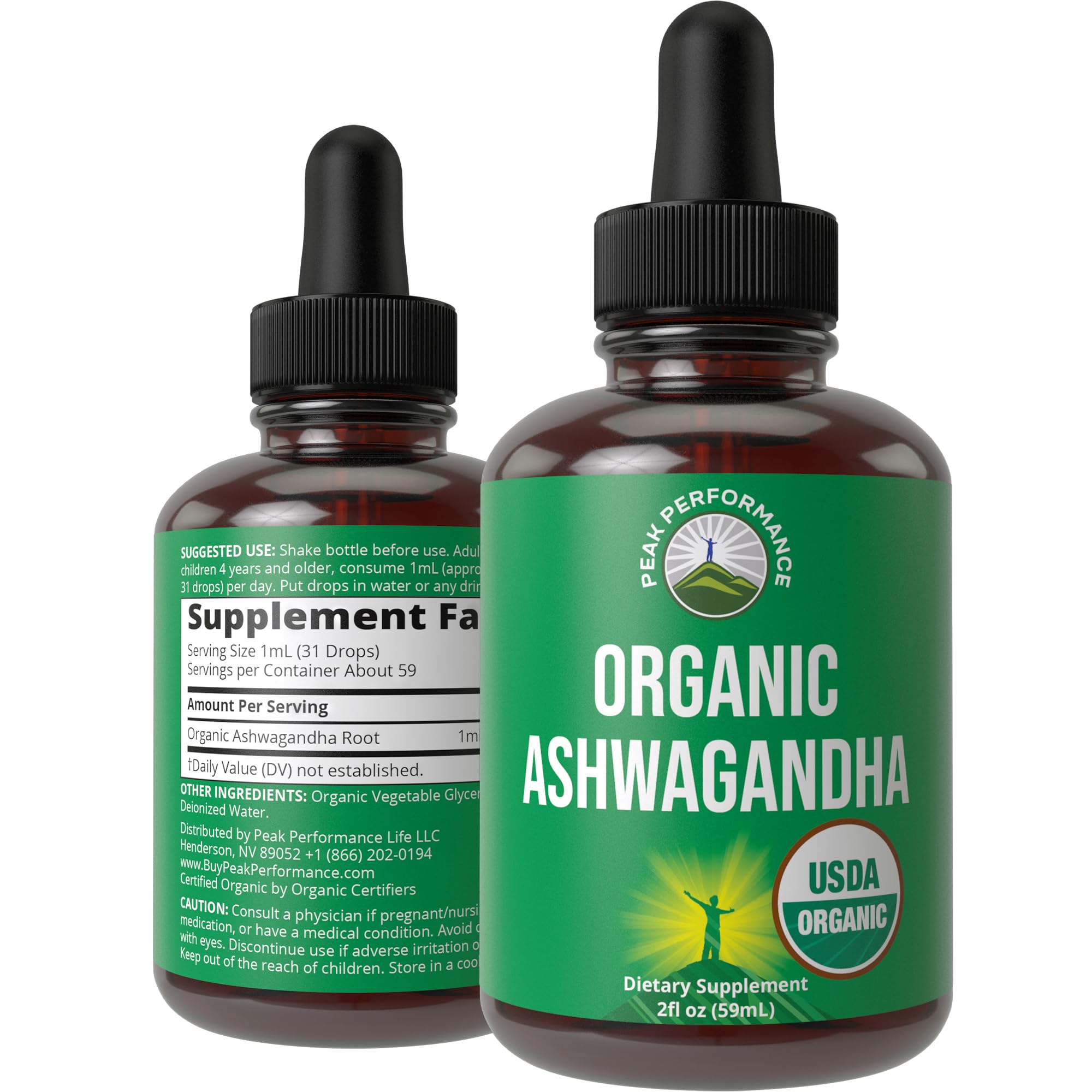 Ashwagandha Liquid Drops. USDA Organic Vegan Supplement. Extra Strength Ashwagandha Root Extract for Women, Men, Kids. with Adaptogens. Zero Sugar, Organic, Gluten Free Tincture Supplements. Peak PerformanceBuy Supplements Australia