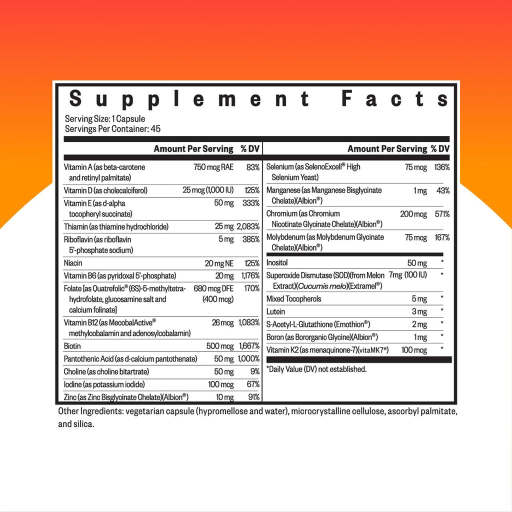 Seeking Health Multivitamin One - Supplement with Zinc, Vitamin B12, & Vitamin A - Magnesium-Free Formula Seeking HealthBuy Supplements Australia