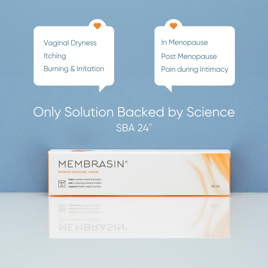 Membrasin Vaginal Moisture Cream with Hyaluronic Acid, Relieves Vaginal Dryness, Itching and Burning, Menopause Support, Hormone Free, Plant Based Formula with Omega 3 6 7 9 and Vitamin E, 50 ml Membrasin buy supplements Au
