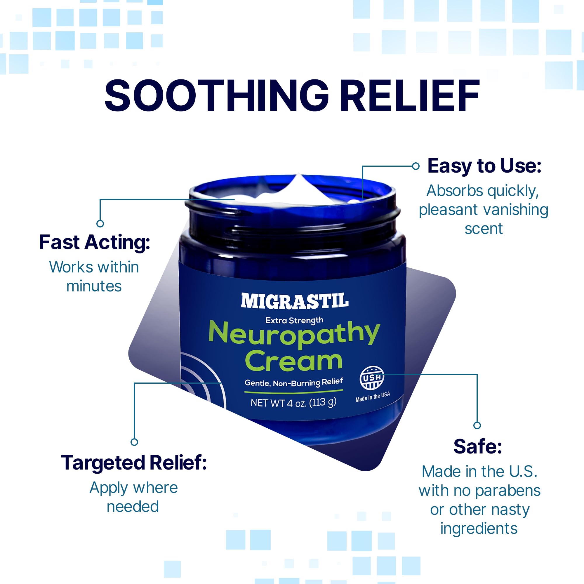 Basic Vigor Migrastil Extra Strength Neuropathy Cream (4 oz) and PainBlock Roll-On (3 oz) Bundle Basic VigorBuy Supplements Australia