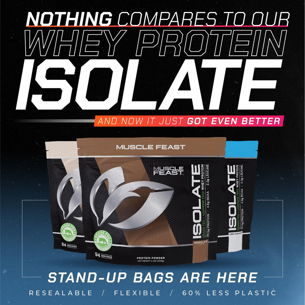 Muscle Feast Grass-Fed Whey Protein Isolate, All Natural Hormone Free Pasture Raised Muscle FeastBuy Supplements Australia