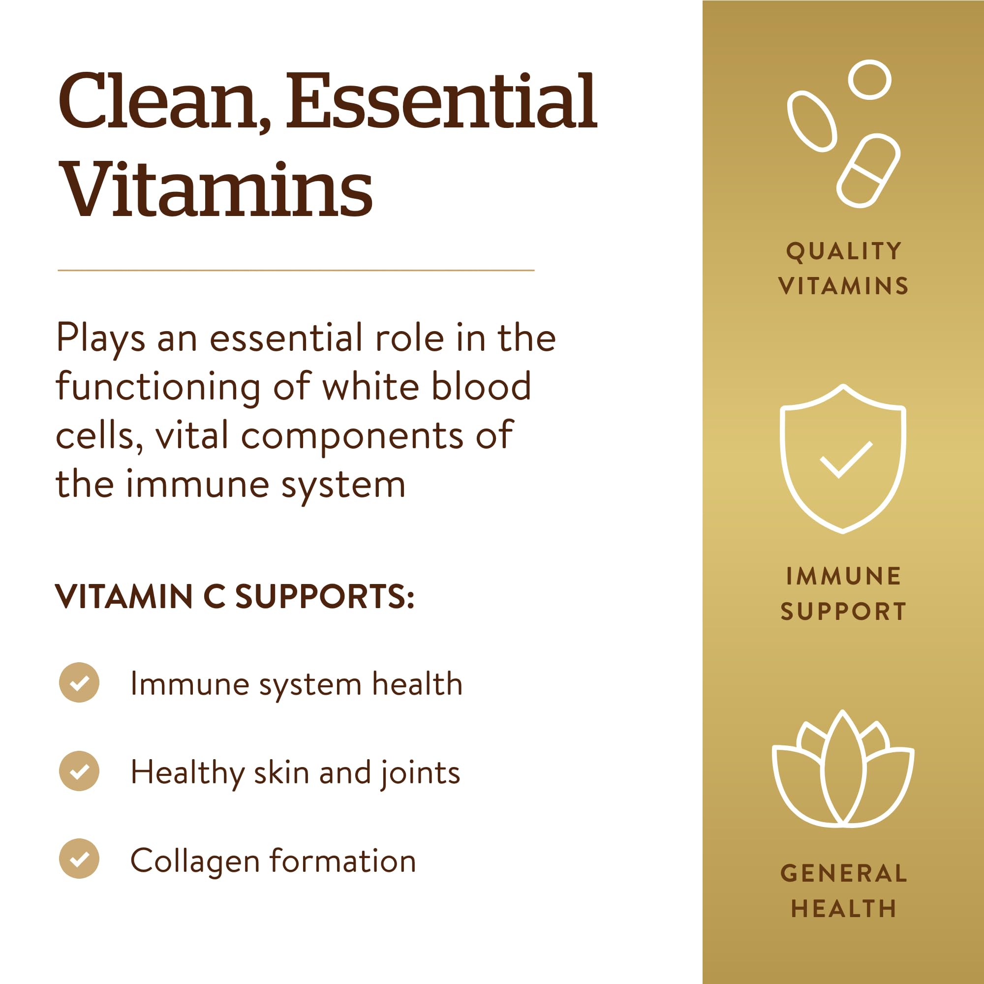 Solgar Vitamin C 1000mg - Healthy Immune System - Helps Fight Free Radicals - Vegan SOLGARBuy Supplements Australia