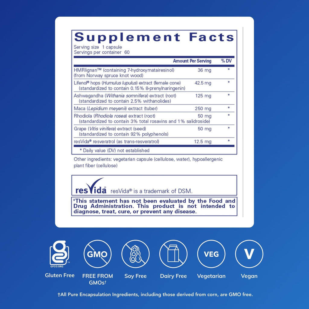 Pure Encapsulations MenoVive | Broad | Range Support for Menopausal Health and Comfort* | 60 Capsules Pure EncapsulationsBuy Supplements Australia