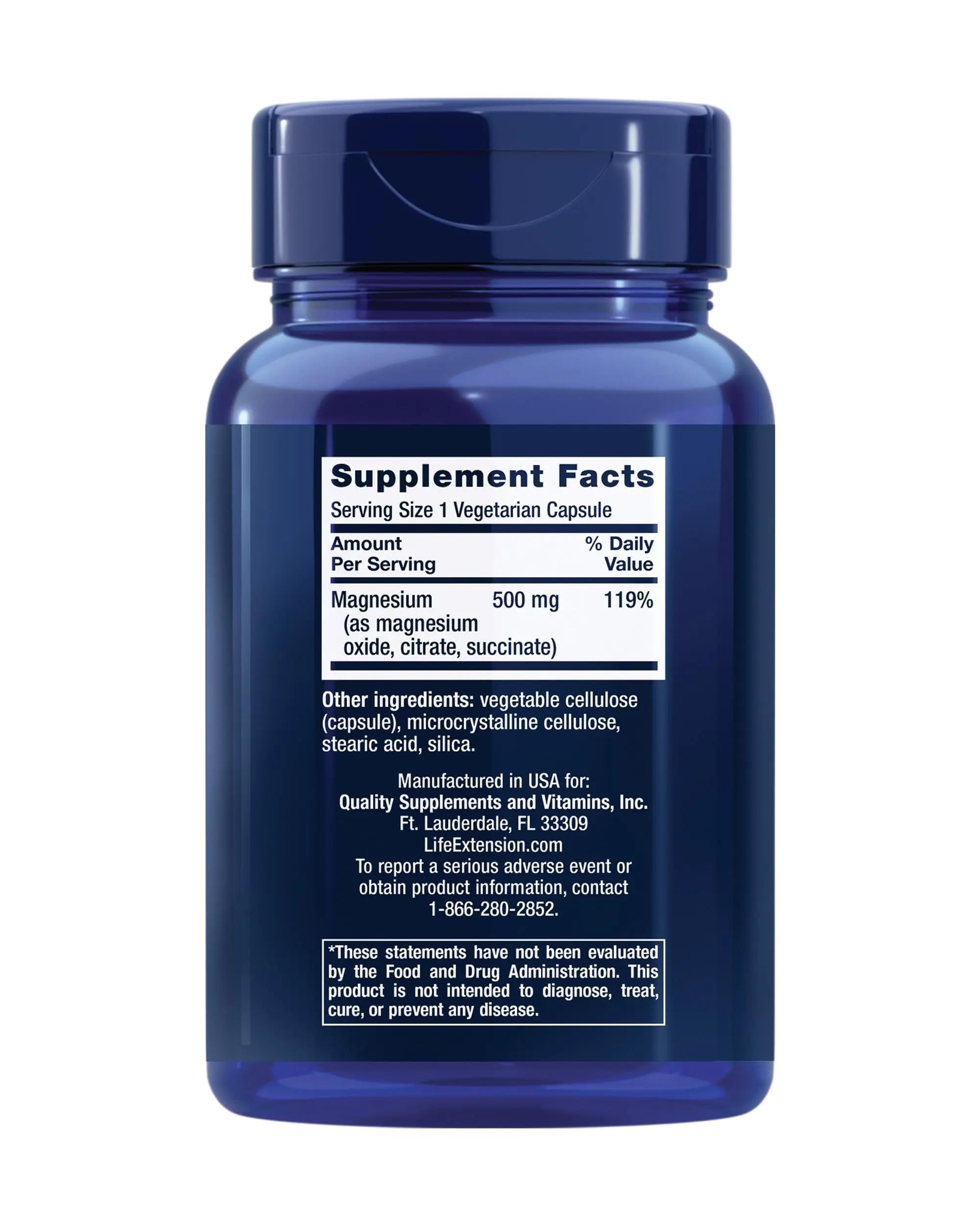 Life Extension One-Per-Day Multivitamin – Packed with Over 25 Vitamins, Minerals & Plant Extracts & Magnesium Caps, 500 mg, Magnesium Oxide, Citrate, Succinate, Heart Health Life ExtensionBuy Supplements Australia