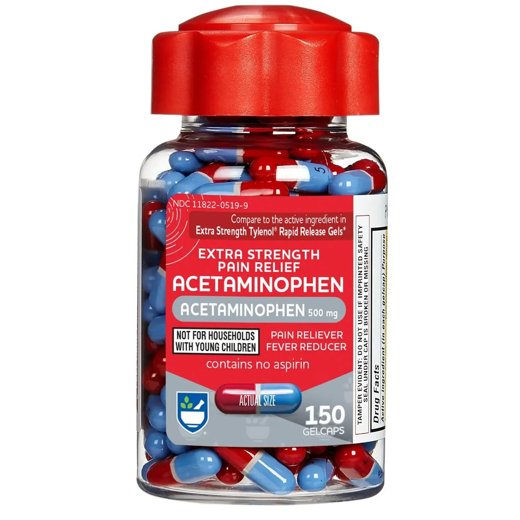 Rite Aid Extra Strength 500mg Acetaminophen Rapid Release Gelcaps - 150 Count | Joint, Muscle, Arthritis, Back Pain Relief Rite AidBuy Supplements Australia