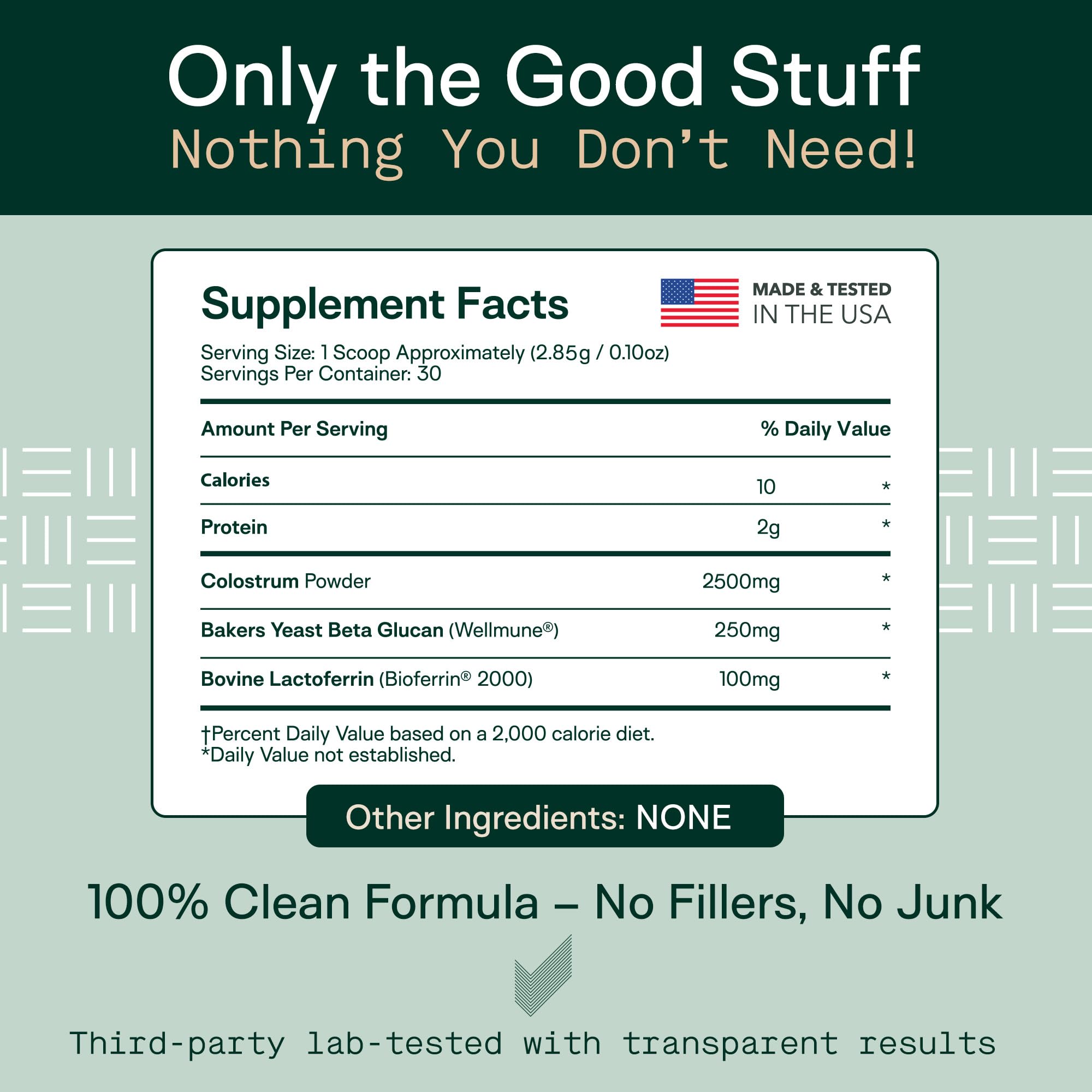 Adapt Naturals Colostrum Supplement with Lactoferrin & Beta-Glucan, Bio-Avail Grass Fed Bovine Colostrum Powder for Gut Health, Immune Support & Vitality | Non-GMO, 2500mg, Unflavored - 30 Days Supply ADAPT NATURALS BY CHRIS KRESSER buy supplements Au