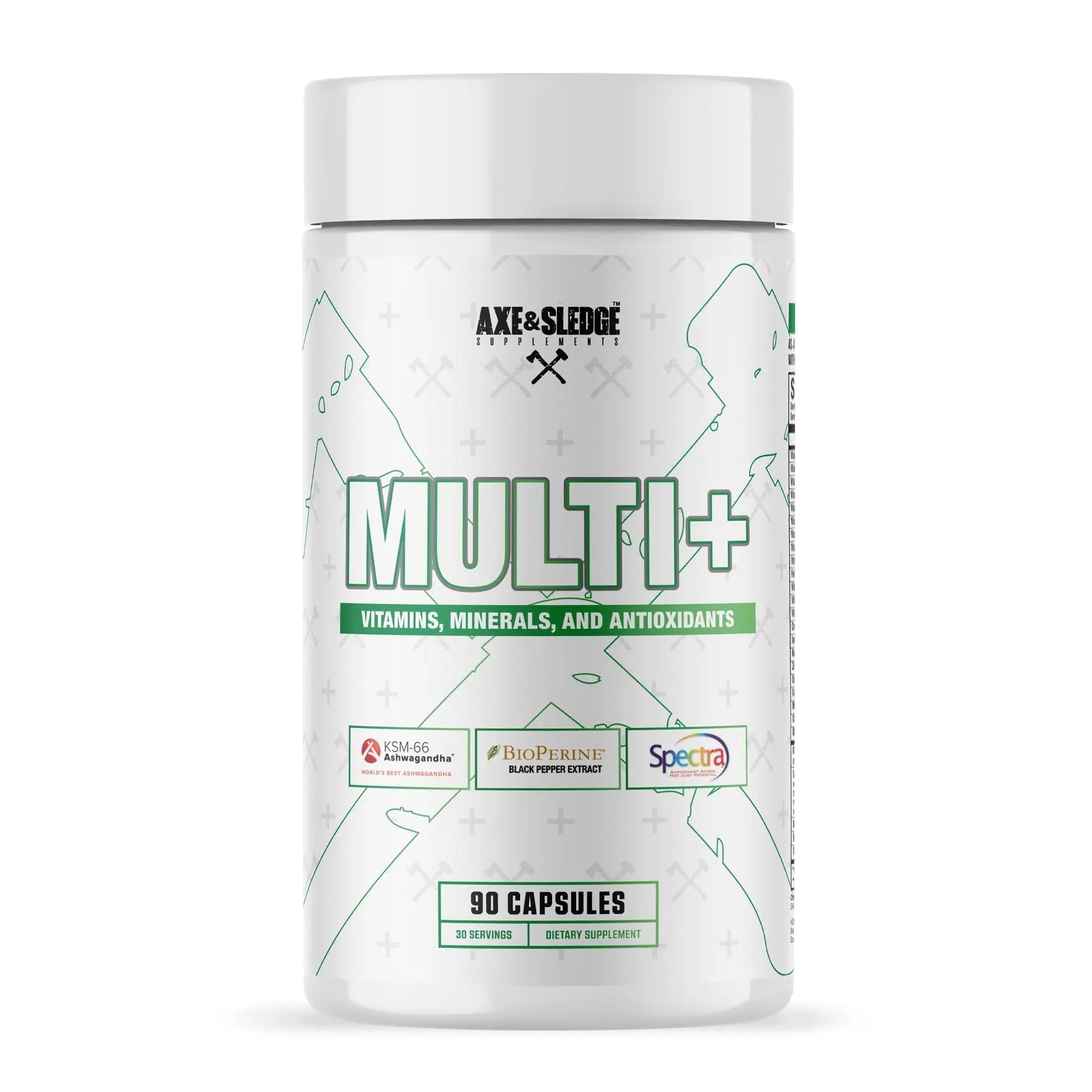 Axe & Sledge Multi Plus Multivitamin | 24 Bioavailable Vitamins & Minerals, Ashwagandha | Multivitamin for Women and Men Axe & SledgeBuy Supplements Australia