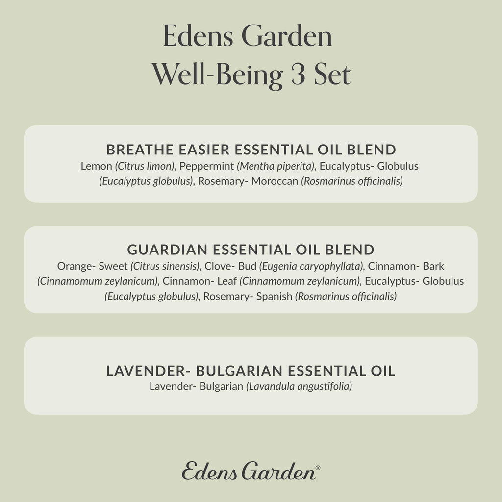 Edens Garden Essential Oil Well-Being Set, 3 Pure Essential Oils for Diffusers for Home Edens GardenBuy Supplements Australia