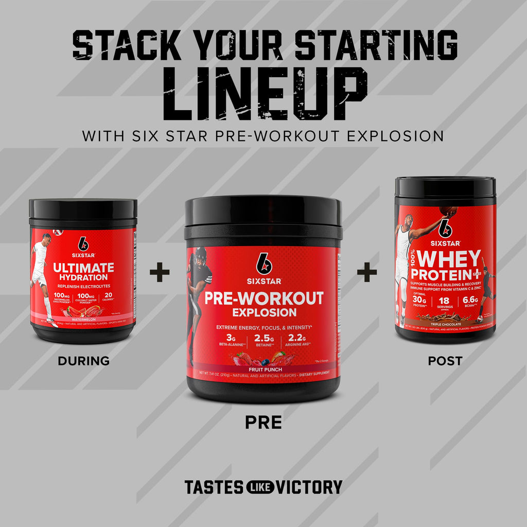 Six Star Pre Workout, PreWorkout Explosion, Pre Workout Powder for Men & Women Six StarBuy Supplements Australia