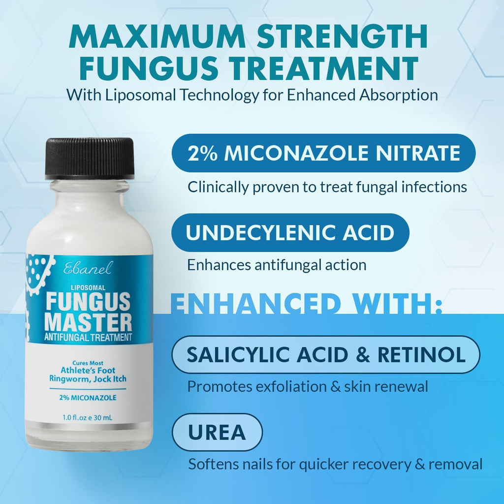 Ebanel Antifungal Cream Miconazole Athletes Foot Treatment, Cures Fungal Infection Leading to Nail Fungus, Jock Itch Cream with Undecylenic Acid, Tea Tree & Manuka Oil, Fast Itch Relief for Ringworm Ebanel buy supplements Au