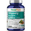 NusaPure Slippery Elm Bark 20:1 Extract, 450 mg Equivalent to 9,000mg 200 Veggie Capsules (Non-GMO, Vegan) NusaPureBuy Supplements Australia