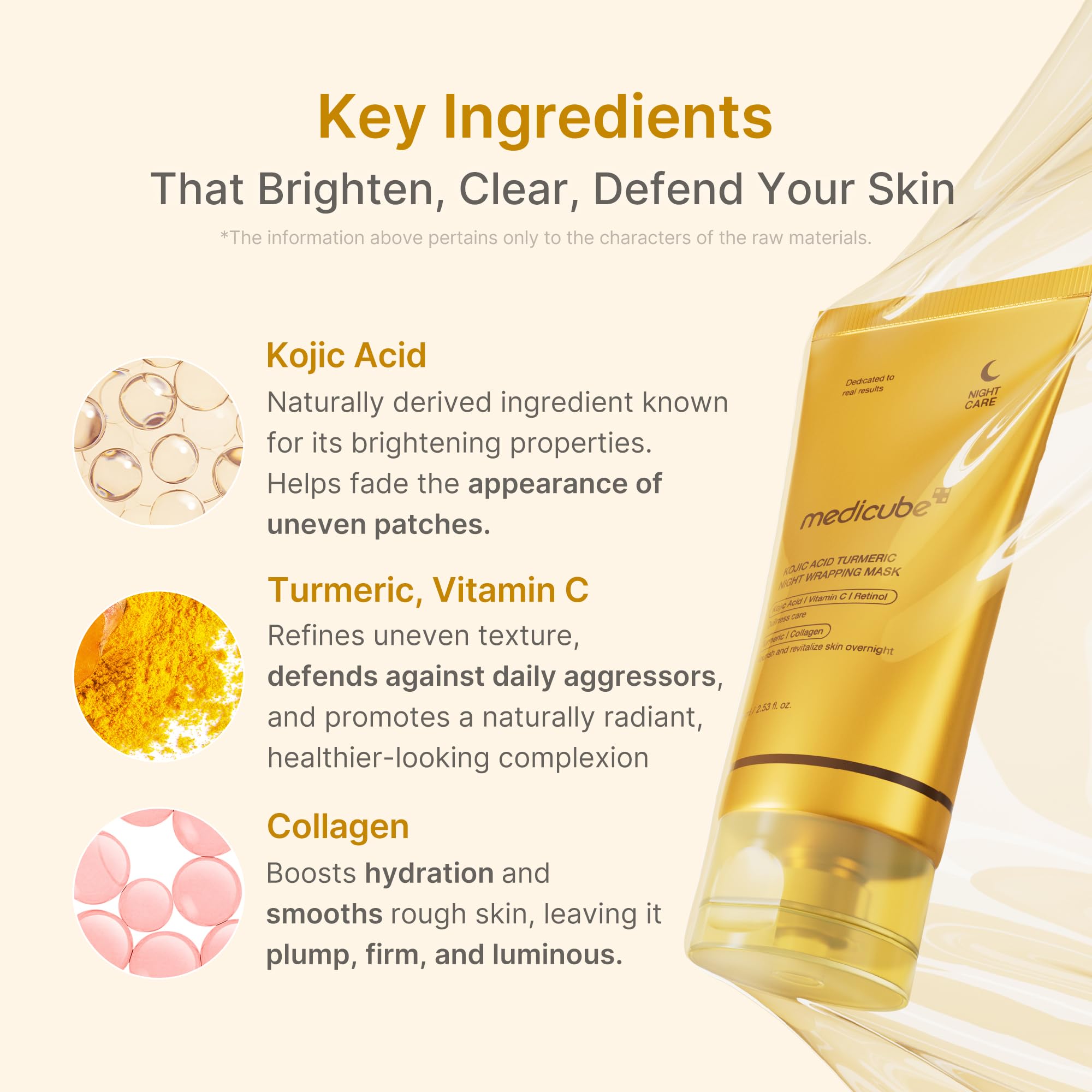medicube Wrapping Mask Kojic Acid, Turmeric, Vitamin C Overnight Peel Off Facial Mask | Brighten & Defends Against Skin Stress for a Clear, Glowing Complexion | Korean Skin Care, 2.53 fl.oz medicube buy supplements Au