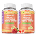 (2 Packs) Totaria Sugar Free 5-in-1 Probiotic Prebiotic Postbiotic Gummy, Probiotics for Women Men with Digestive Enzymes, Peppermint, Complete Immune, Gut & Digestive Support, Vegan Strawberry Flavor TotariaBuy Supplements Australia