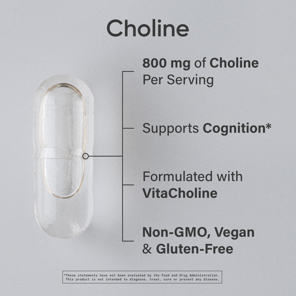 Sports Research ® Extra Strength Choline 800 mg - Essential Nutrient Featuring VitaCholine ® for Focus Support - Vegan Certified • Non-GMO • Gluten Free - 60 Liquid Capsules Sports Research buy supplements Au