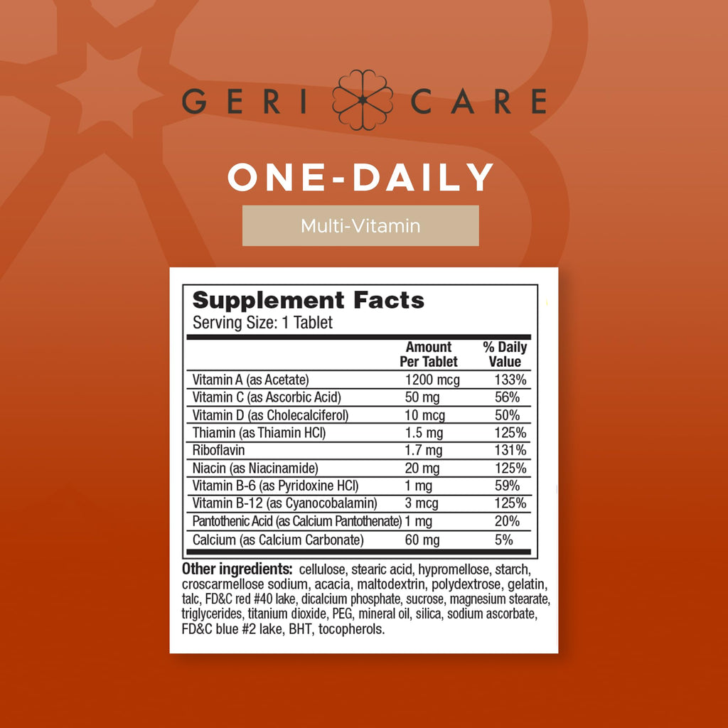 GeriCare One-Daily Multi-Vitamin & One-Daily Multi-Vitamin + Minerals Bundle – Complete Daily Nutritional Support with Essential Minerals for Energy GeriCareBuy Supplements Australia