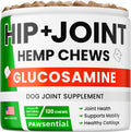 Pawsential Hemp Treats - Dog Joint Supplement - Mobility Support Chews w/Glucosamine Chondroitin, Turmeric, MSM - Hip & Joint Chews - Joint Pain Relief Treats - 120Ct PawsentialBuy Supplements Australia