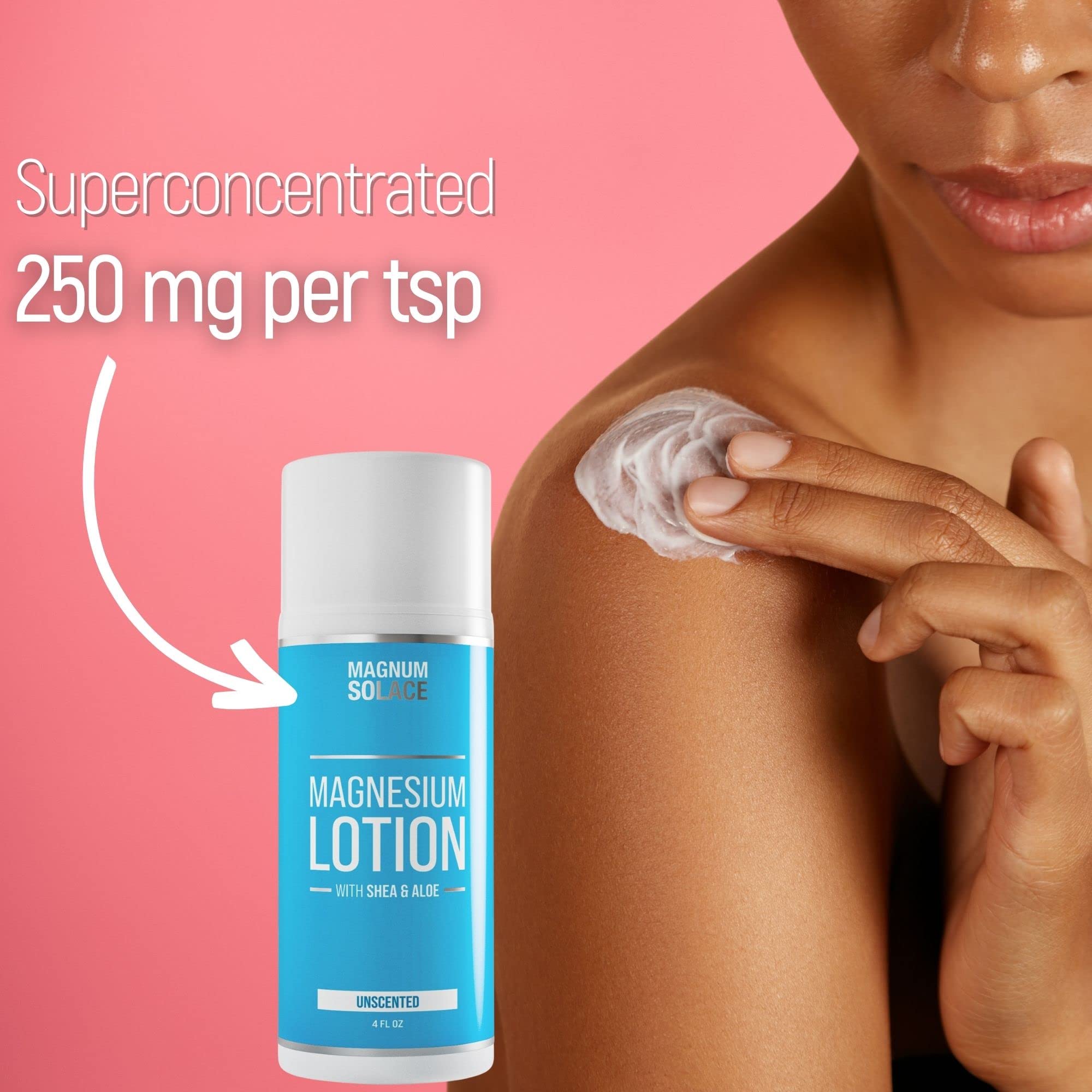 Magnum Solace Magnesium Lotion – Super Concentrated – Made with Aloe and Shea – For Leg Cramps, Sore Muscles & Joints, Rejuvenation – Safe for Kids, Made in the USA (Sandalwood) Magnum SolaceBuy Supplements Australia