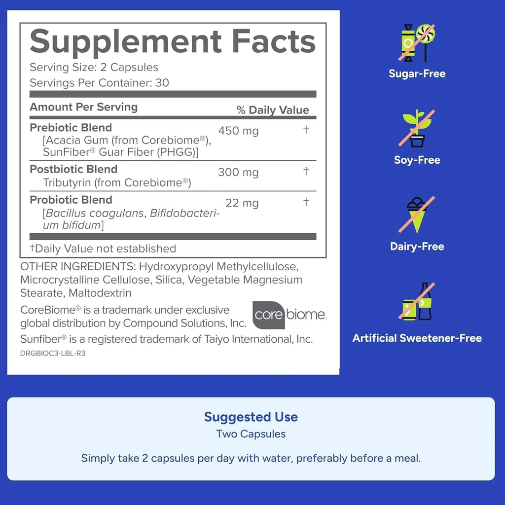 Gundry MD® Bio Complete 3 - Prebiotic, Probiotic, Postbiotic to Support Optimal Gut Health, 30 Day Supply (90 Day Supply) Gundry MDBuy Supplements Australia