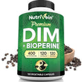 Nutrivein Premium DIM Supplement 400 mg Daily - 120 Servings (120 Capsules): Diindolylmethane for Women and Men - Plus Bioperine - Estrogen Supplement - Menopause and Middle Age Support NutriveinBuy Supplements Australia