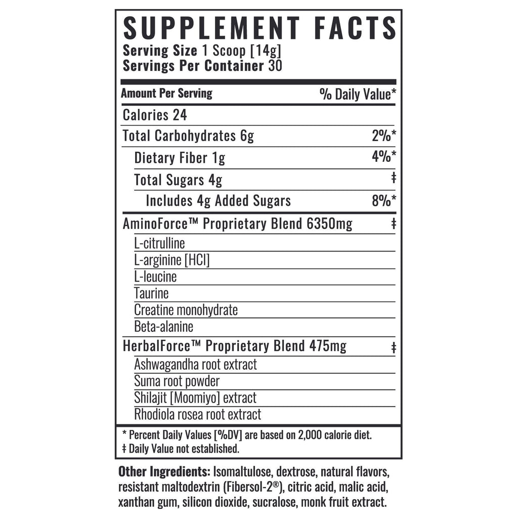 Wilderness Athlete - Brute Force (Caffeine Free Preworkout) | Stim Free Pre Workout Energy Powder Mix - Natural Energy Caffeine Free Preworkout - Workout Powder - 30 Serving Tub (Watermelon Lime)