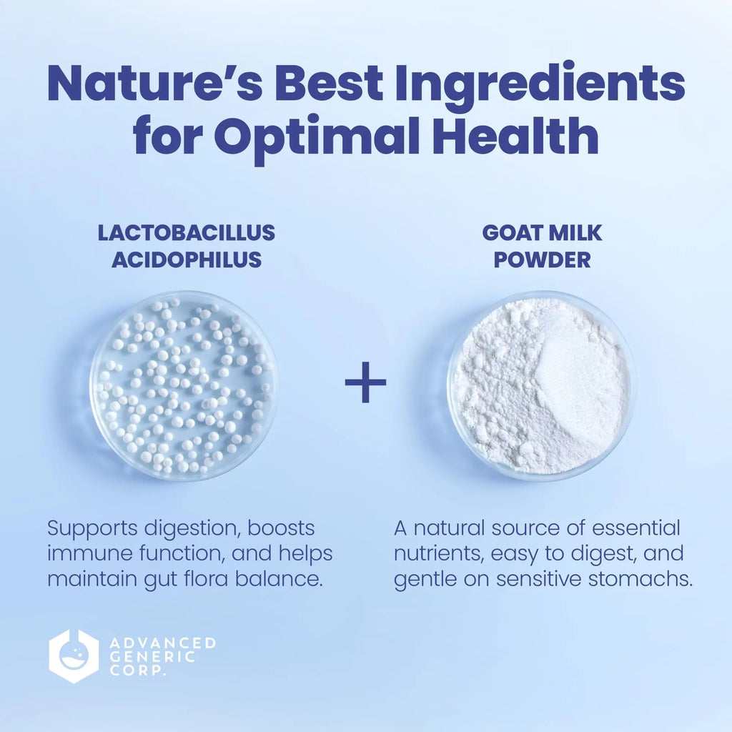 Lactobacillus Acidophilus Probiotic - 700 Million Live with Low-Fat Goat Milk per Capsules - Digestive & Gut Health - Supports Constipation, Diarrhea, Gas & Bloating - Probiotic for Women & Men Biotinex buy supplements Au